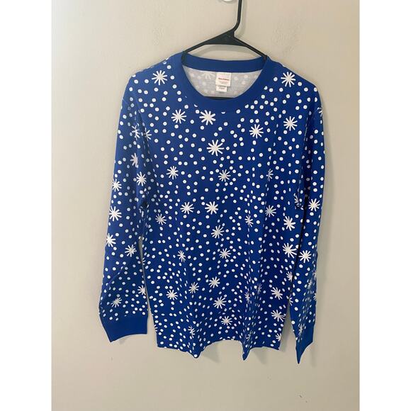 Hanna Andersson Other - New Hanna Andersson Holiday Christmas Blue Snowflake Pajamas Top Size Large